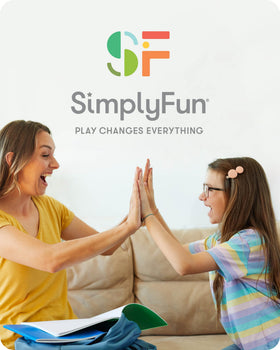 SimplyFun Sumology box contents including tiles and board.