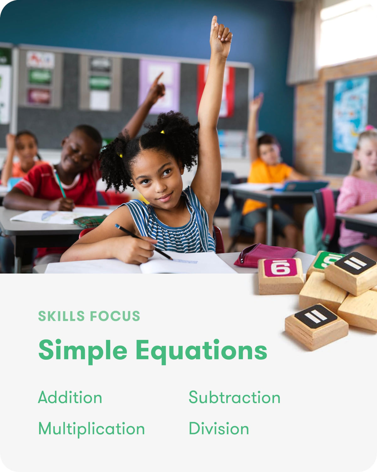 SimplyFun Sumology classroom setup with students playing together.