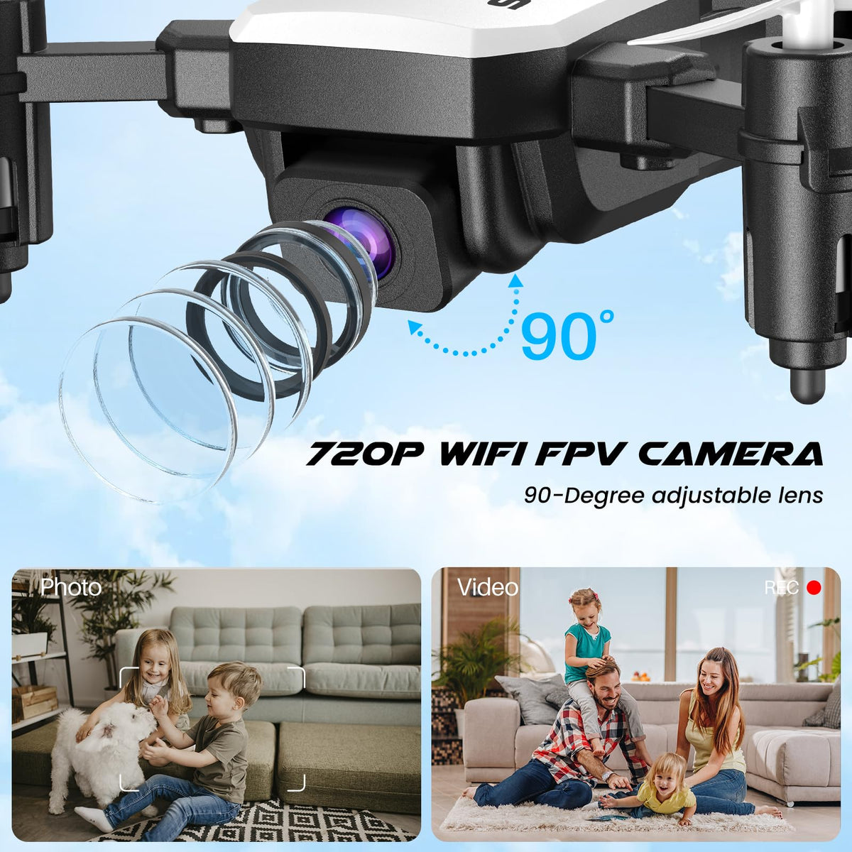 SIMREX drone optical flow positioning for stable hovering during filming.