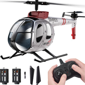 SIMREX RC helicopter with beginners-stable-hover enabling steady indoor flights.