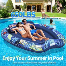 Sinbyuer 2-person sunbathing pool float with high capacity for stability