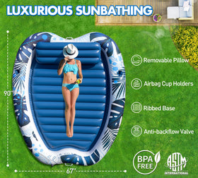 Sinbyuer multi-use pool float ideal for beach trips and backyard fun.