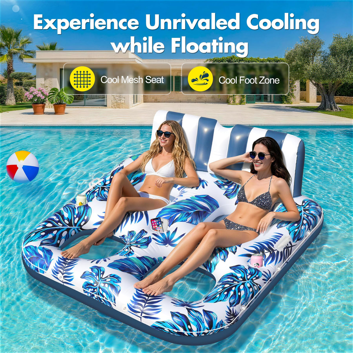 Sinbyuer tropical-pattern float adds resort vibes to your pool