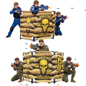 SINCOLINE 2Pack tactical bunker front view showing large 59x34 inch battle cover