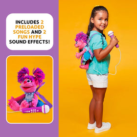 Singing Machine Abby Cadabby plush enables record and playback of performances.