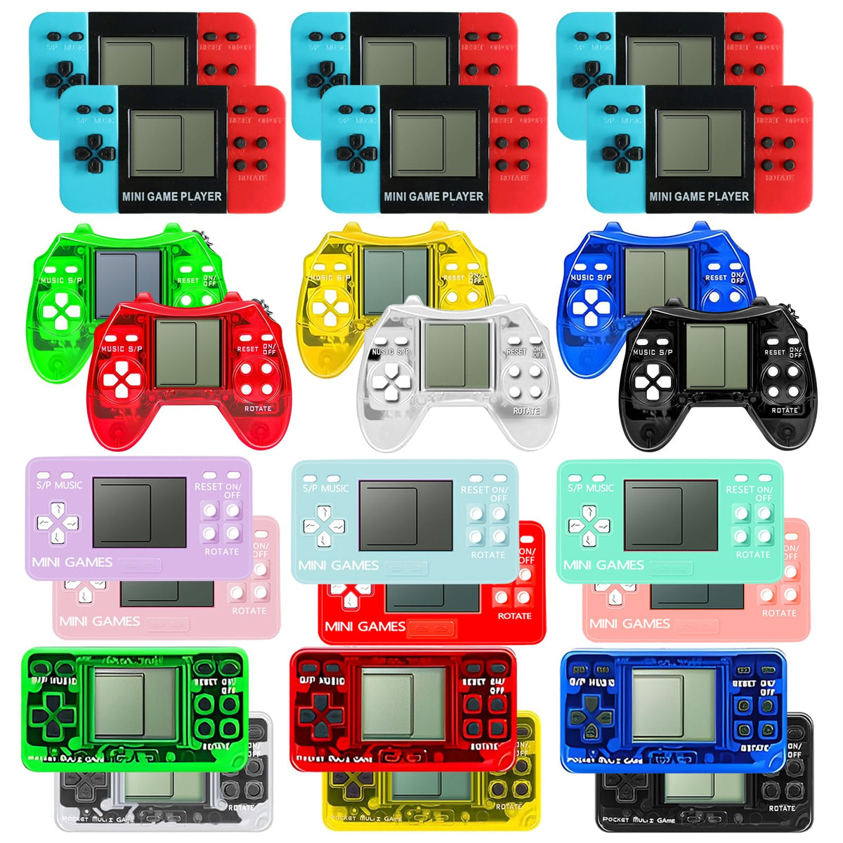 Sinikoro arcade video game keychain collection, portable fun for parties and prizes.