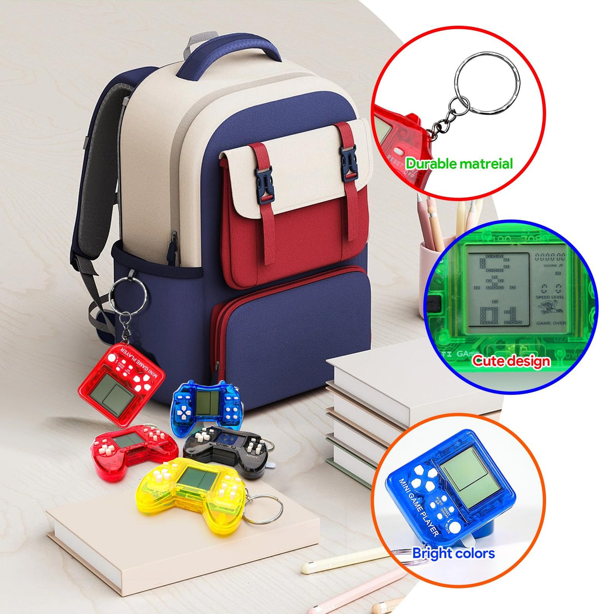 Sinikoro keychain with backpack attachment, great as a gift and decor.