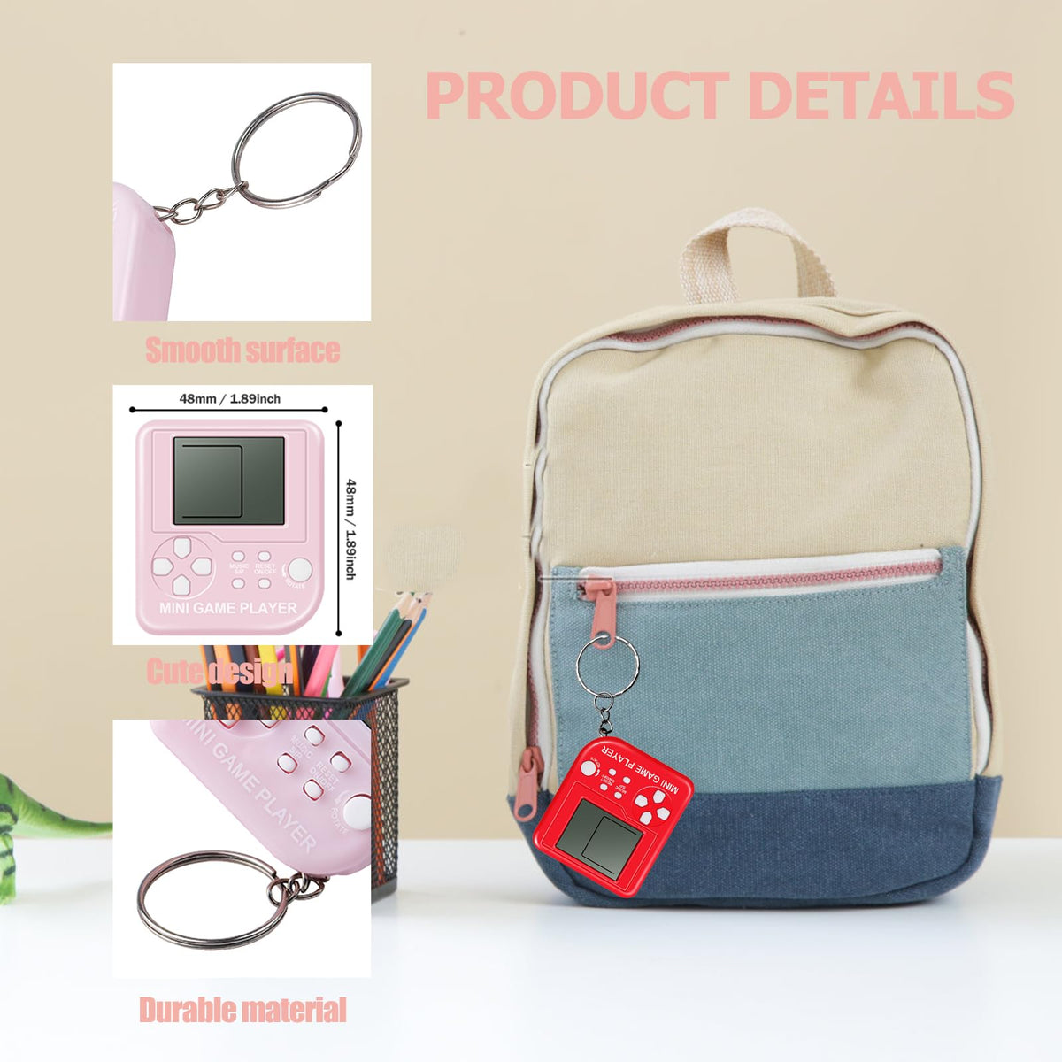 Sinikoro keychain clipped to a backpack for everyday use.