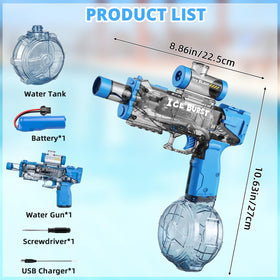 SiniReta long-range squirting action enhances outdoor water games.