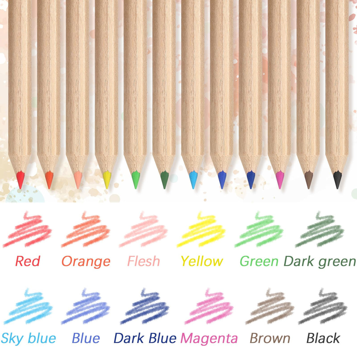 Sinload durable wooden pencil bodies resist breaks during art activities