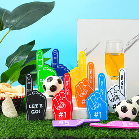 Sinmoe mini foam finger pink ideal for celebrations and team spirit