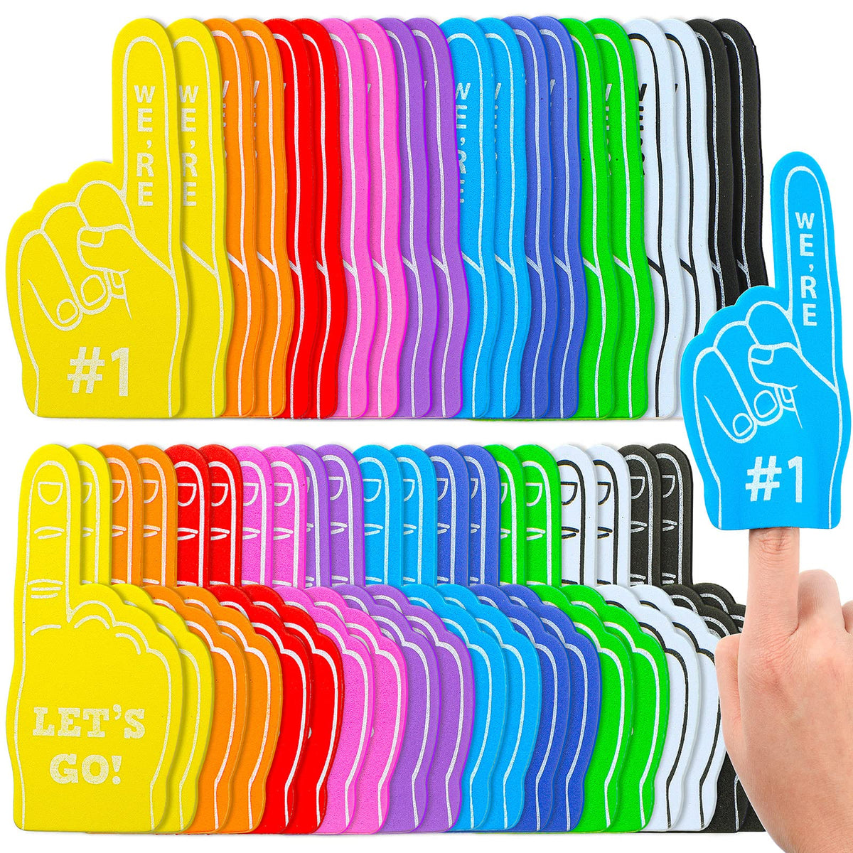 Sinmoe mini foam finger red for game day cheering and party photo props
