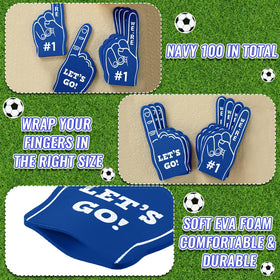Sinmoe navy foam finger as party decor for sports celebrations.