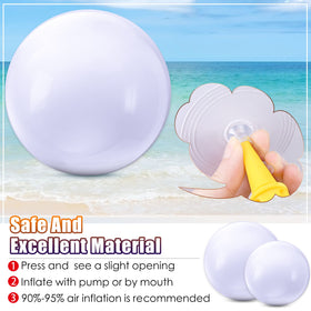 Sinmoe inflatable ball white 24inch for beach events and photo props