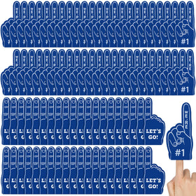 Sinmoe navy mini foam finger close-up for durable game-day cheering.