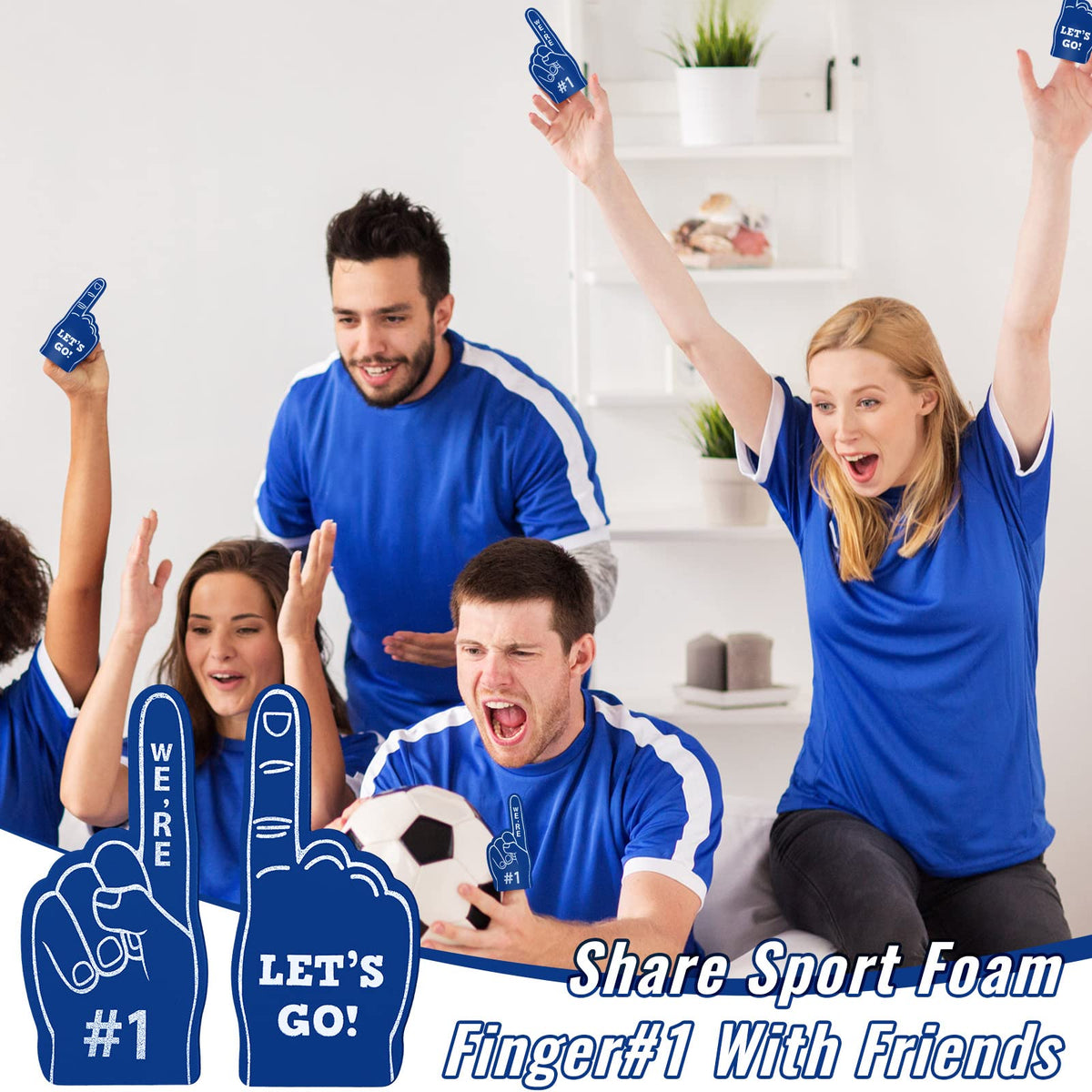 Sinmoe navy foam finger ready for athletic event use.