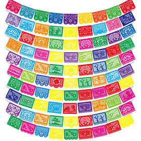 Sinmoe papel picado banner long 170ft for festive backdrops and photos