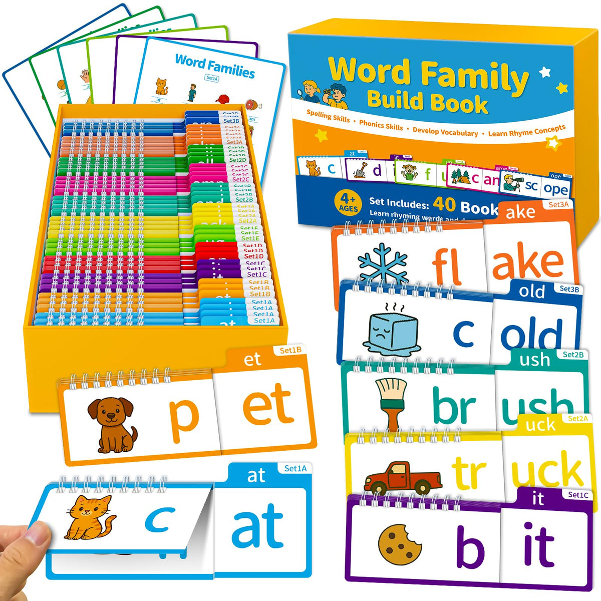 Sinoome Phonics flash cards kit for letter-sound games and early reading.