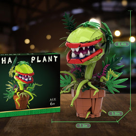 Sinuraii Audrey II piranha flower blocks kit supports creative play.