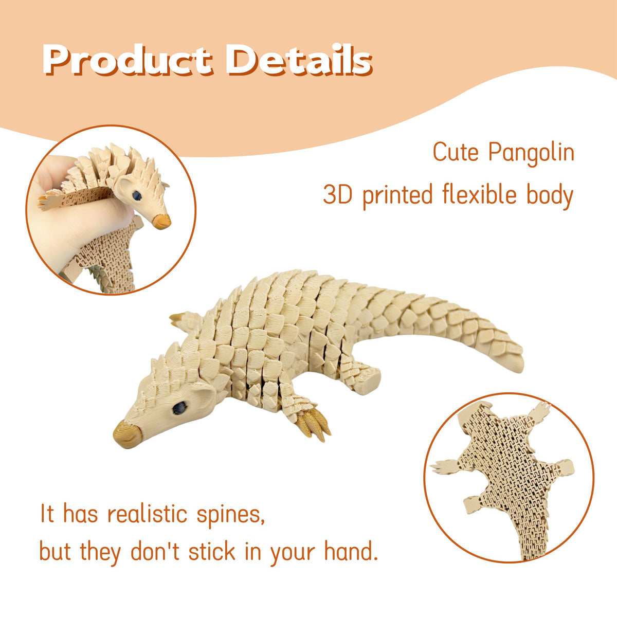SIPWATE pangolin camel-color armor design showcased on a decorative shelf.