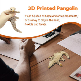 SIPWATE pangolin jointed toy closeup highlighting smooth PLA texture for tactile relief.