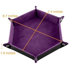 SIQUK hexagon black dice tray protects surfaces during sessions