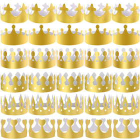 SIQUK gold paper crowns pack front view for festive celebrations
