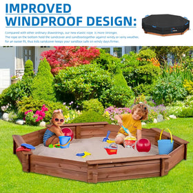SIRUITON outdoor sandbox cover protects toys from dust and weather.