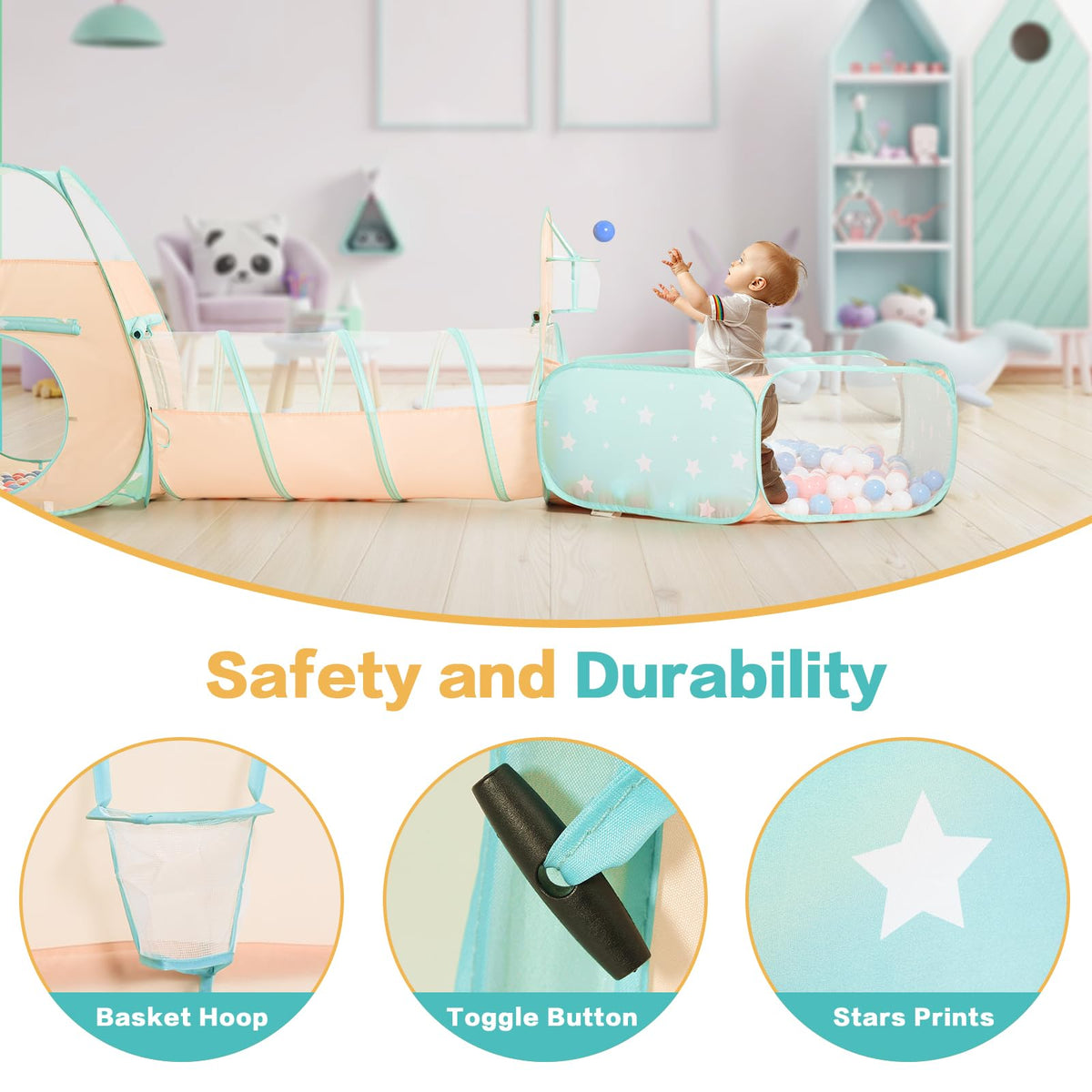 SISTICKER indoor-outdoor play tent supports versatile play in any space