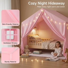 SISTICKER pink tent made of durable fabric with sturdy frame