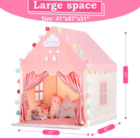 SISTICKER Princess castle tent mat combo supports comfy rest during playtime