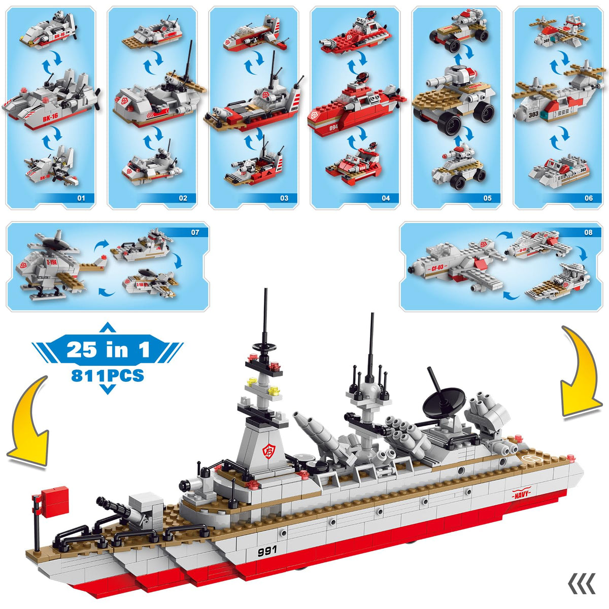 Sitodier 25-in-1 models kit enables diverse ship designs.