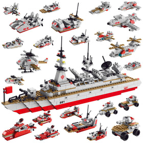 Sitodier battleship set with 811 pieces for creative play and exploration.