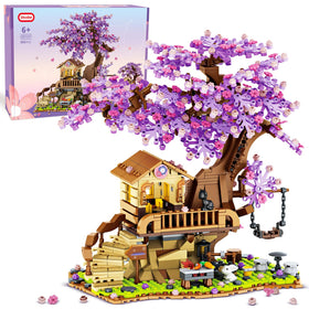 Sitodier Cherry Blossom Tree House kit sparks imaginative play with colorful bricks.