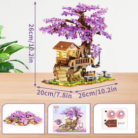 Display ready tree house doubles as decorative shelf piece.