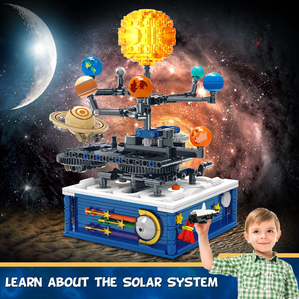 Gear rotation mechanism powering orbit motion in Sitodier kit