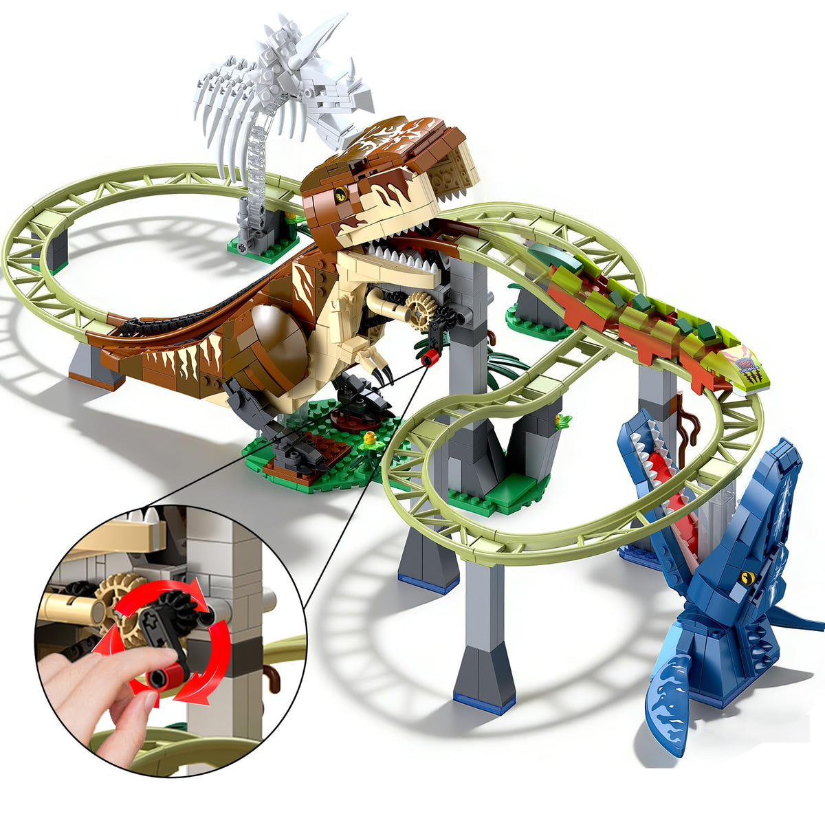 Sitodier hand-cranked track in motion enhances building excitement