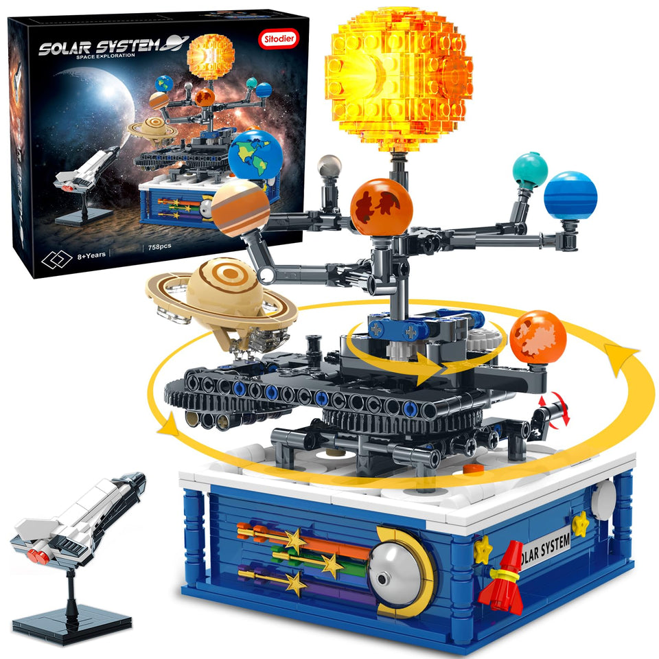 Sitodier solar system light model with rotating planets for engaging learning