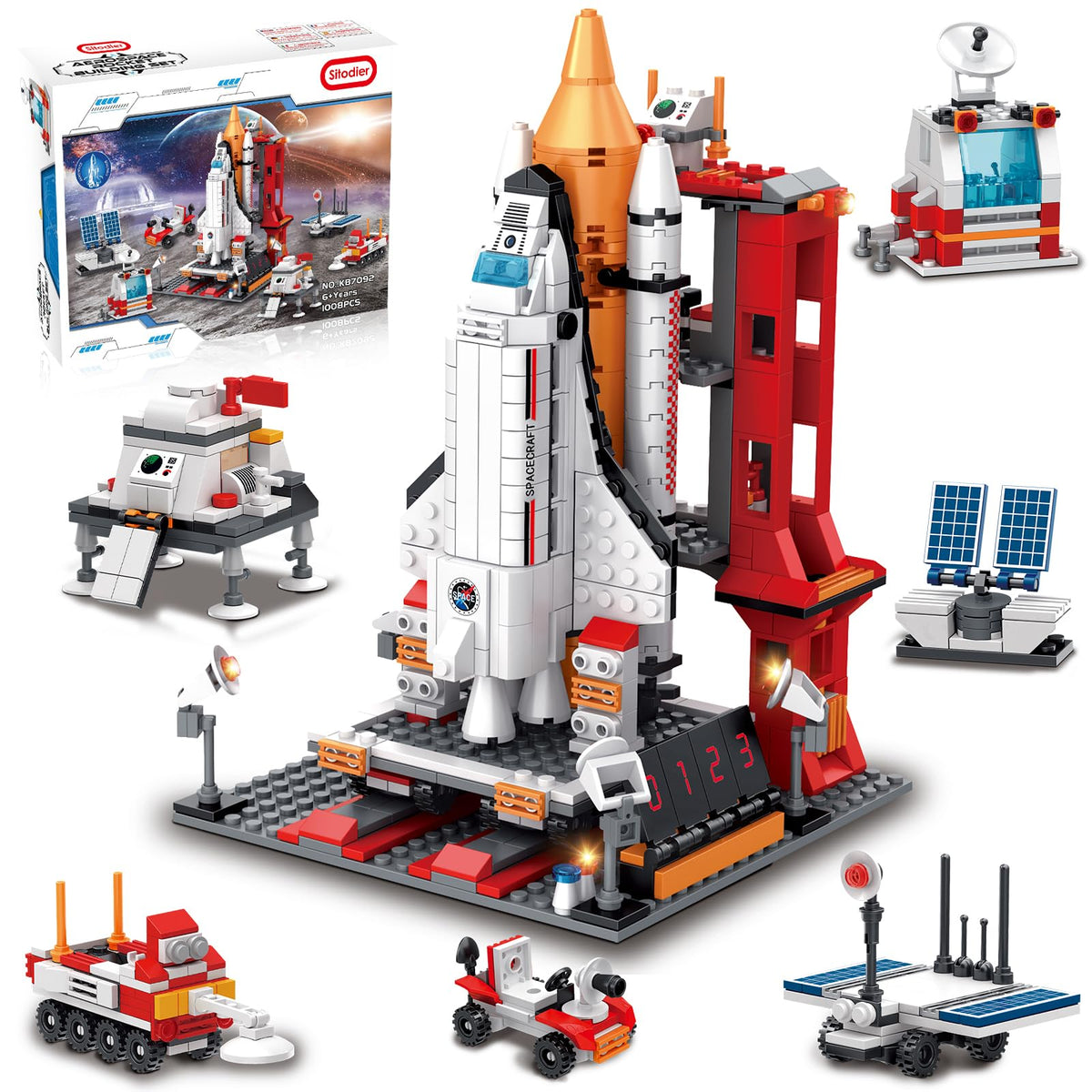 Sitodier space shuttle big model for imaginative play and STEM skills