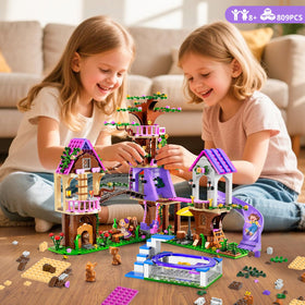 Sitodier treehouse assembly in progress with guided steps for easy building.