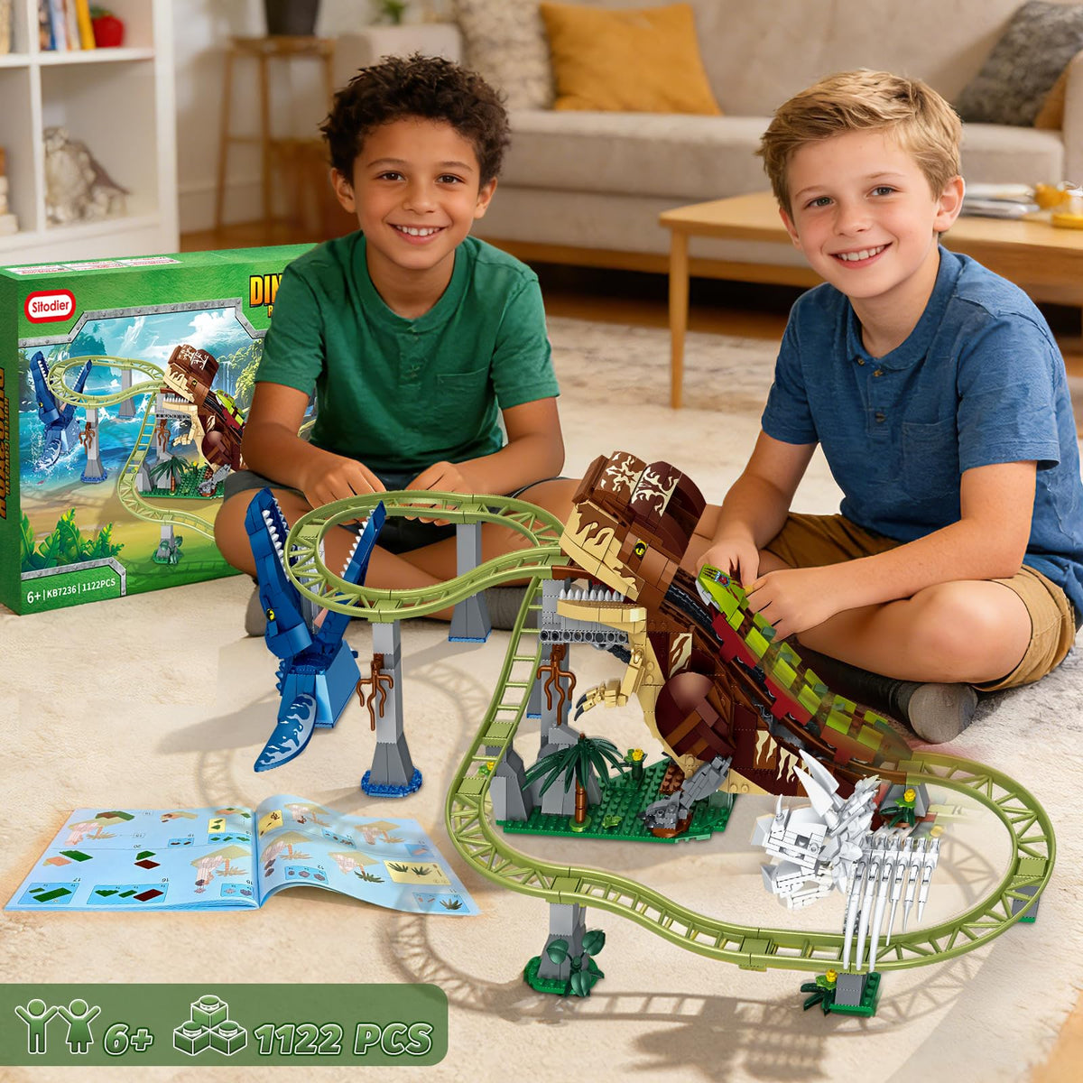 Sitodier Tyrannosaurus rex model as a centerpiece for adventures