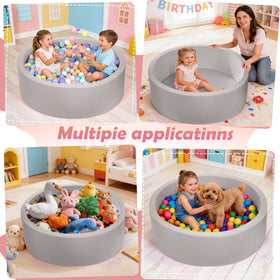 Interior view of SIUUHOVS ball pit with memory foam padding for a soft, secure space.
