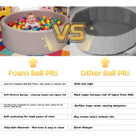 Kids playing inside the SIUUHOVS ball pit for safe indoor fun.