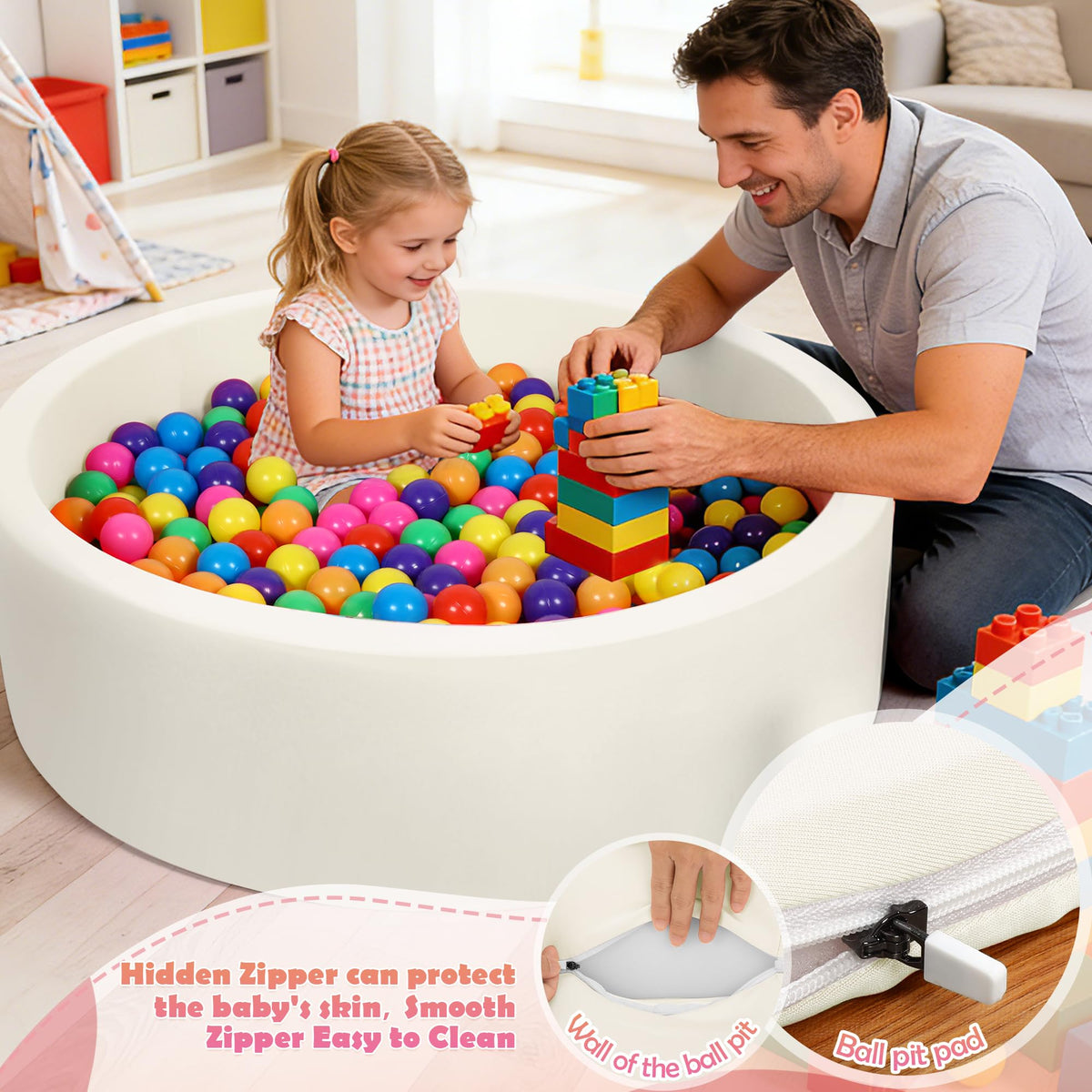 Breathable Milk Fiber cover offers soft, skin-friendly touch during play.