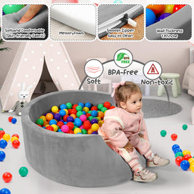 SIUUHOVS ball pit easy-clean cover with hidden zipper for quick maintenance