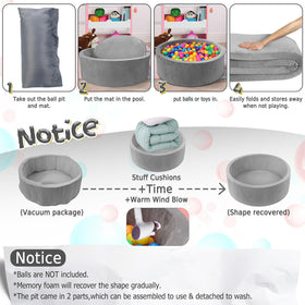 SIUUHOVS vacuum-packaged ball pit ready for expansion after unboxing