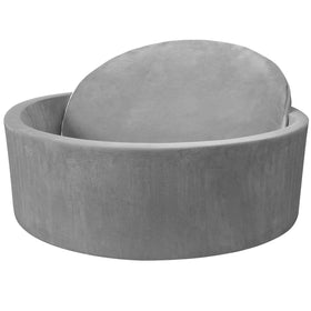 SIUUHOVS foam baby ball pit gray exterior shows spacious toddler play area