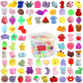 Siwarm 180-pack squishy toys in a bucket for easy transport.