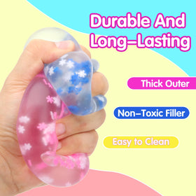Siwarm cube interior thick substance and snowflakes for tactile play