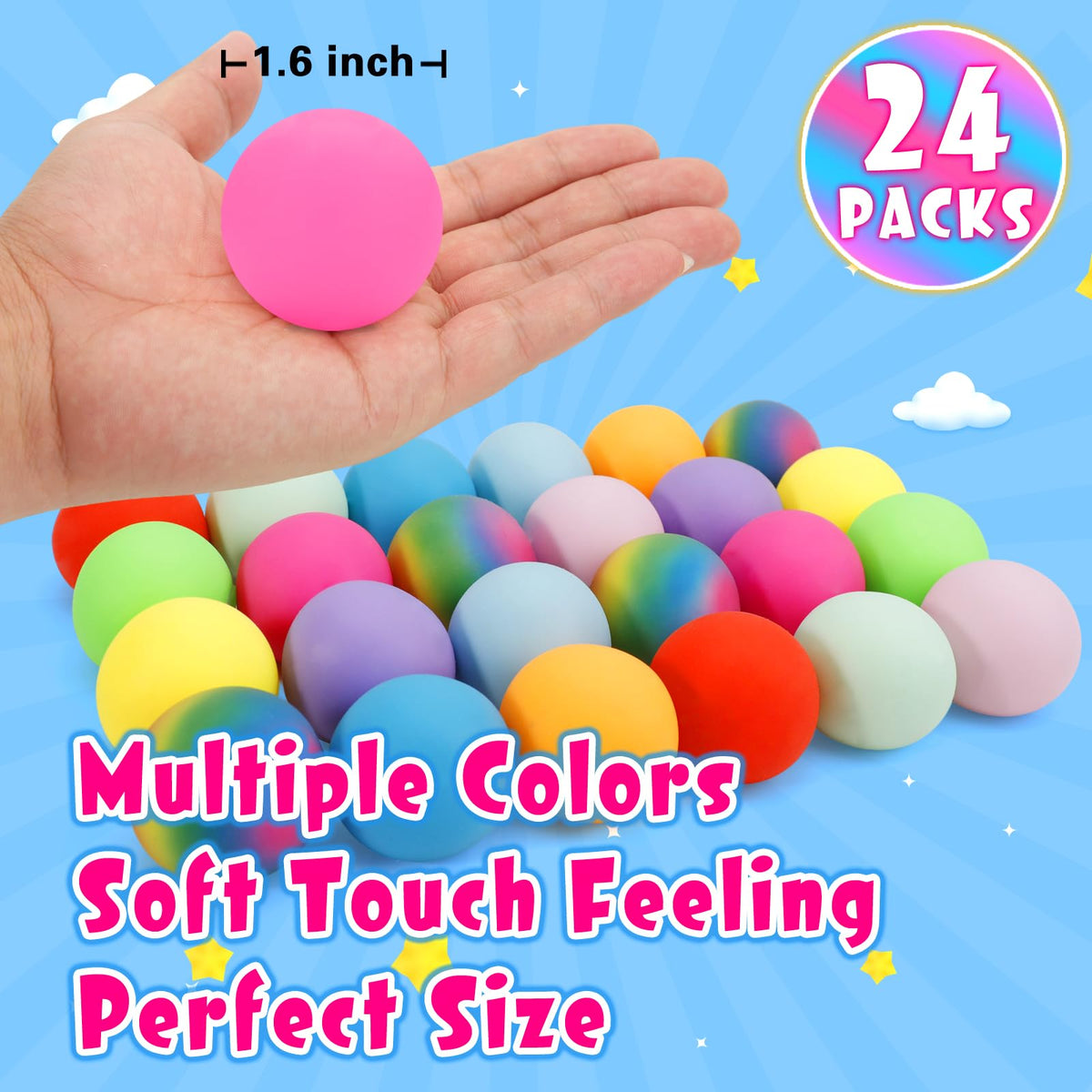 Siwarm hand squeezing a stress ball demonstrates durable soft TPR material.